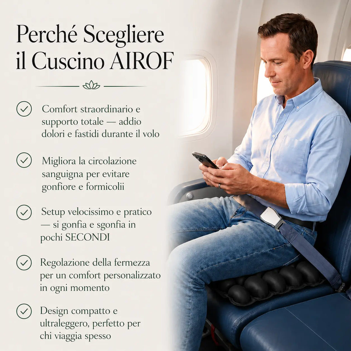 Cuscino a supporto dinamico da viaggio - Kit Completo