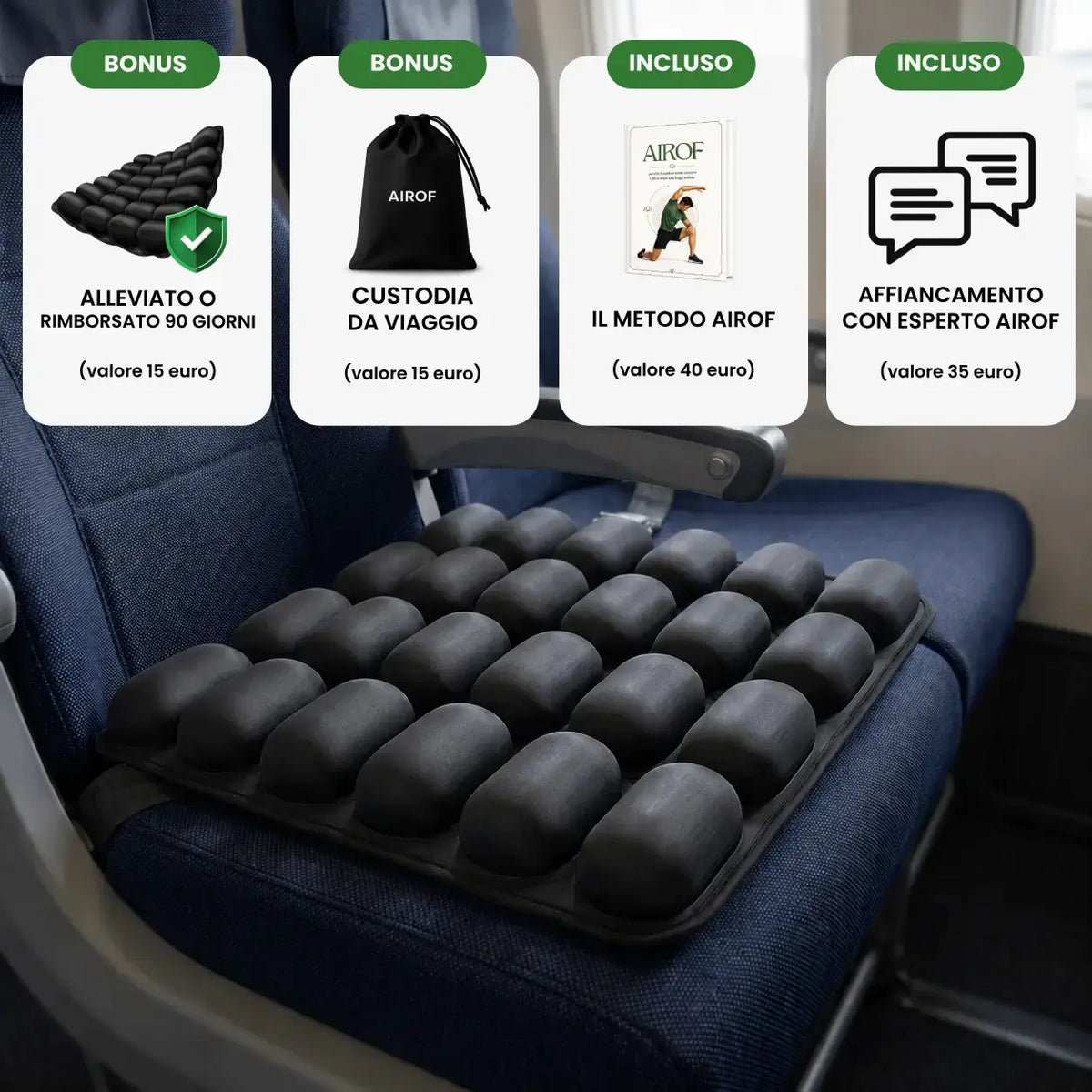 Cuscino a supporto dinamico da viaggio - Kit Completo