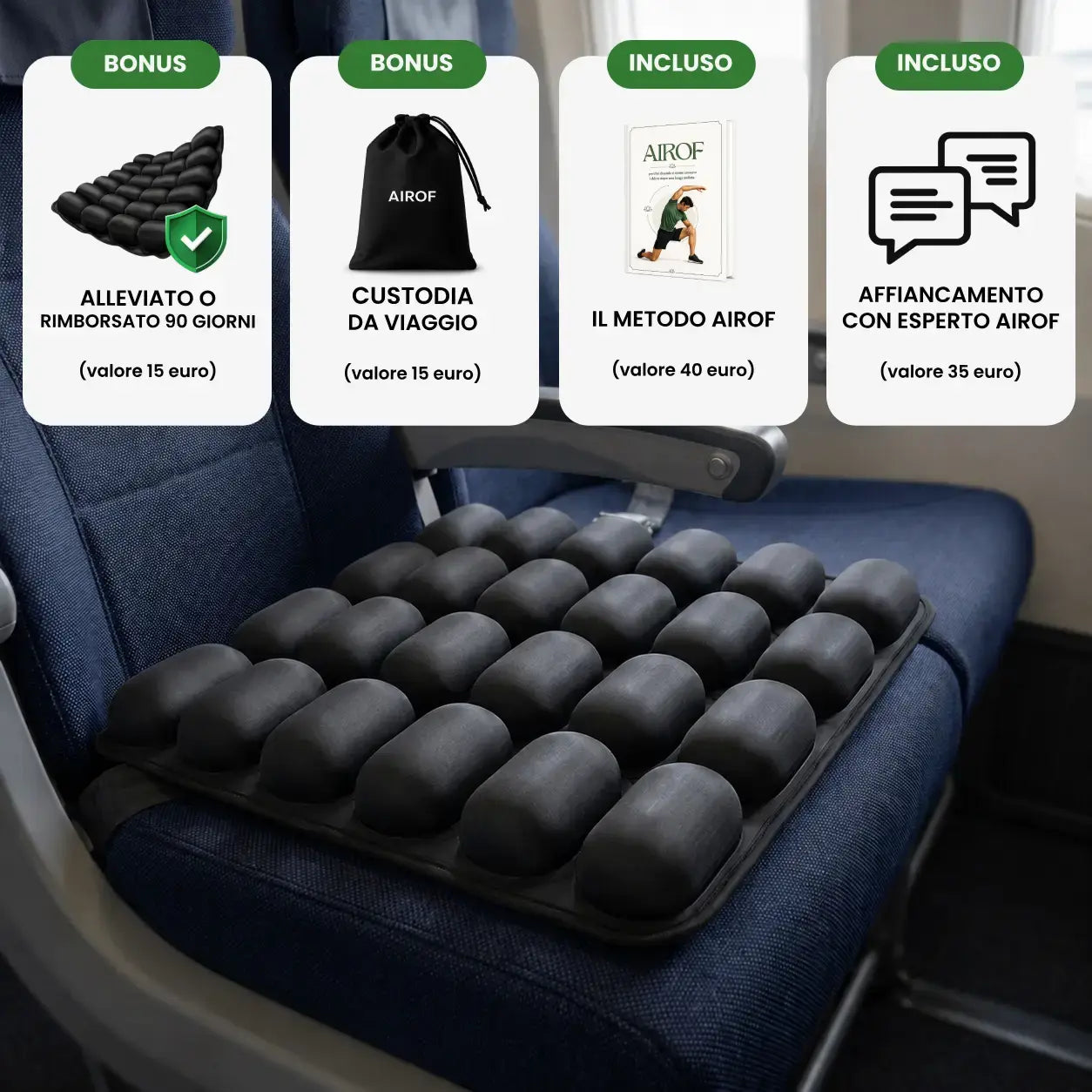 Cuscino a supporto dinamico da viaggio